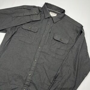 Poncho‎ Outdoors Flannel Shirt Gray XXL Slim Fit Long Sleeve Performance Hiking